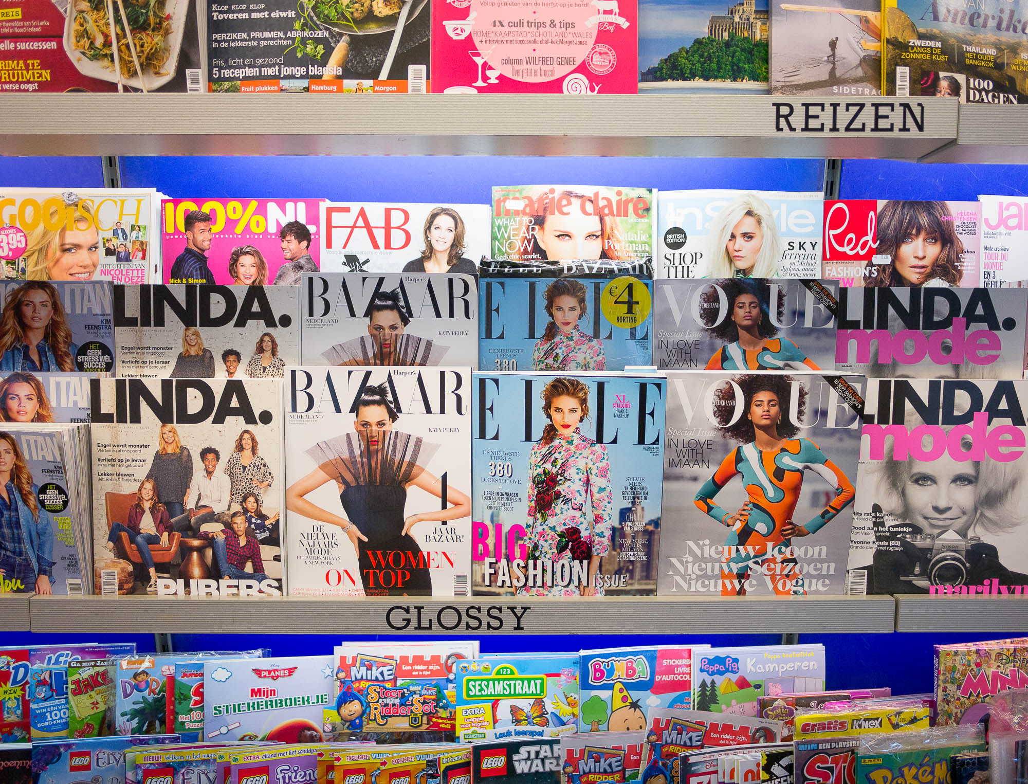 Kiosk met tijdschriften